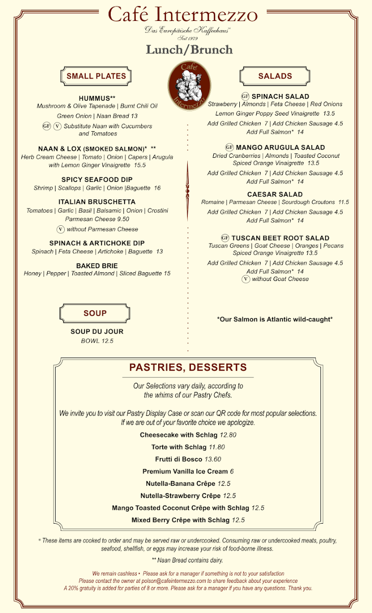 Café Intermezzo - Nashville Menu - Image 5